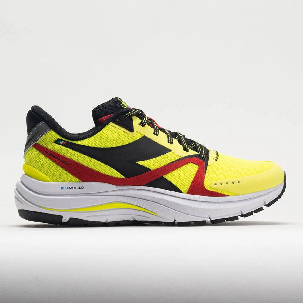 Diadora Mythos Blushield 8 Vortice Men's  Yellow Fluo/Black/Fiery Red breathable - upper - feature shoes agility equipment