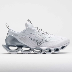 Mizuno Wave Prophecy 13 Women's  White/Metallic Grey running shoes for casual joggers Soft foam