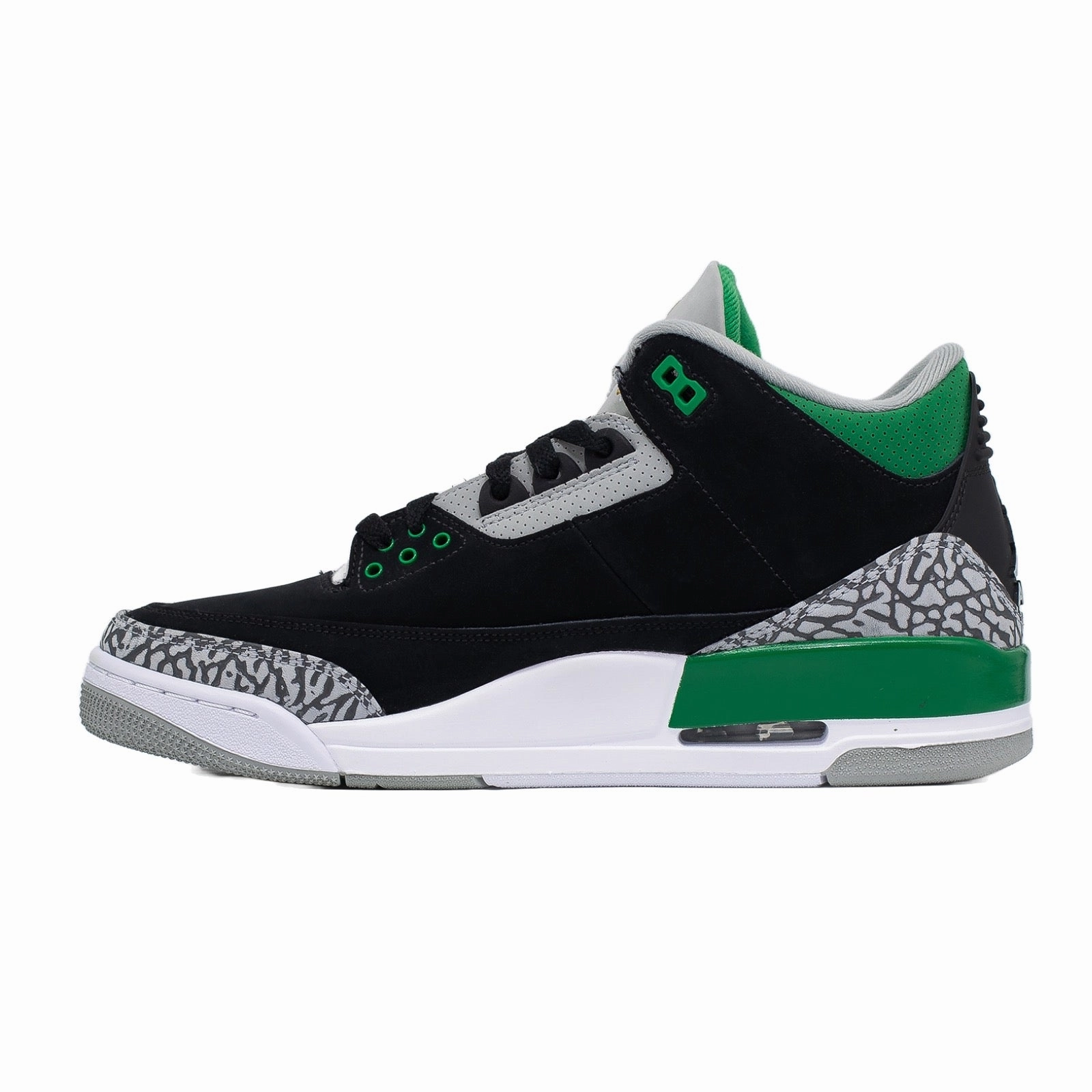 perforated shoes Air Jordan 3, Pine Green