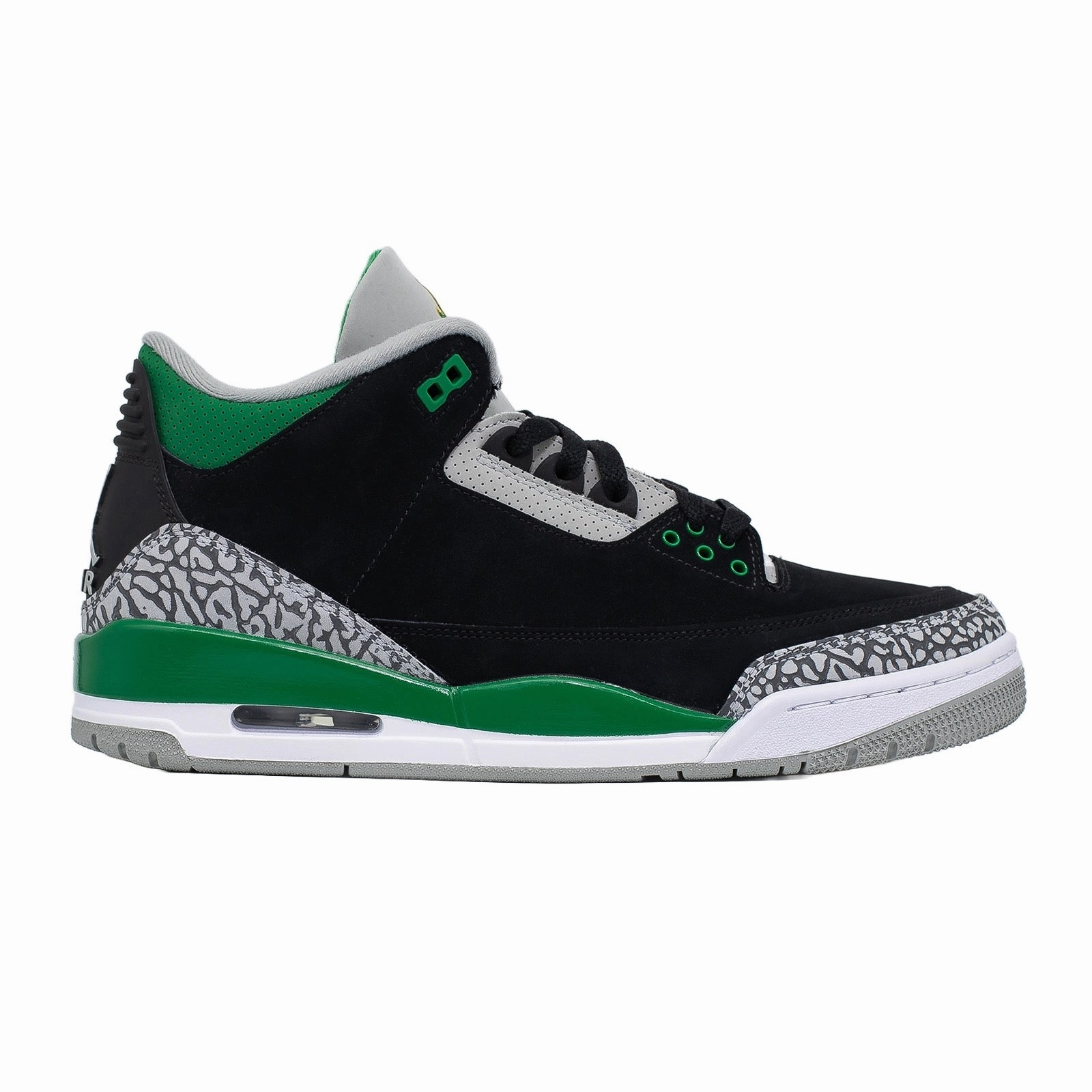 Air Jordan 3, Pine Green reflective - material running shoes Comfortable foot wrap