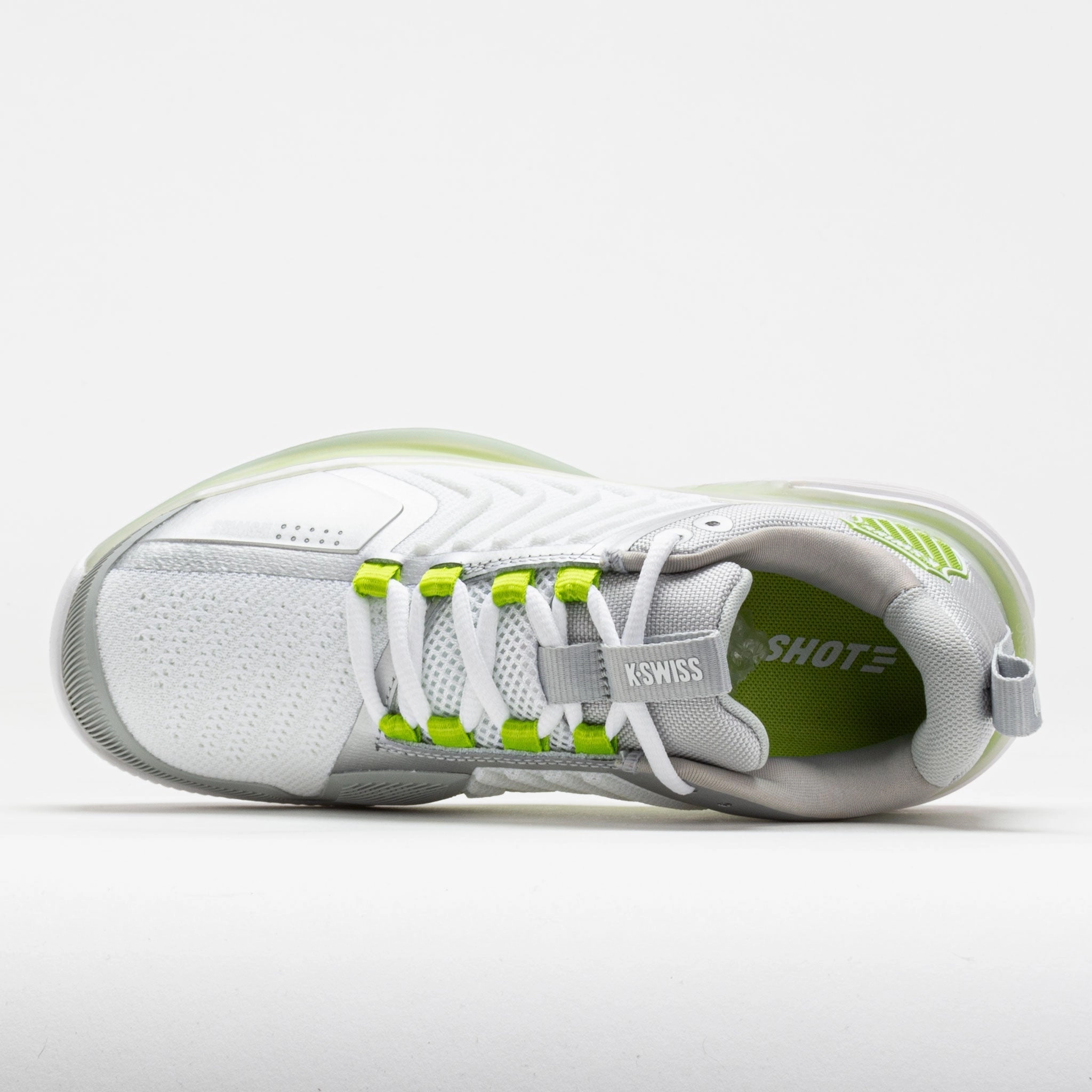 Mid - range K-Swiss Ultrashot 3 Women's  White/Gray Violet/Lime Green