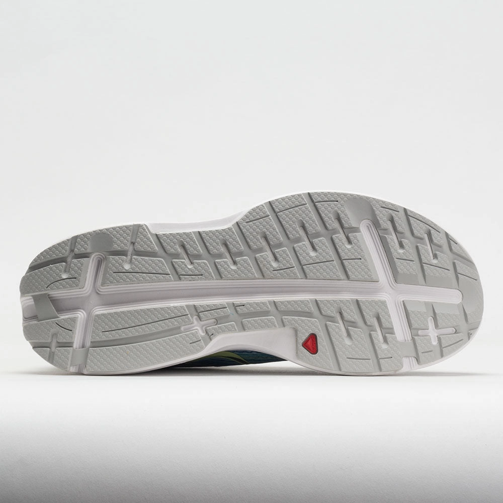 Salomon Aero Glide Men's  Blue Ashes/Dark Sapphire/Sunny Lime running in a arch bridge area shoes School - running