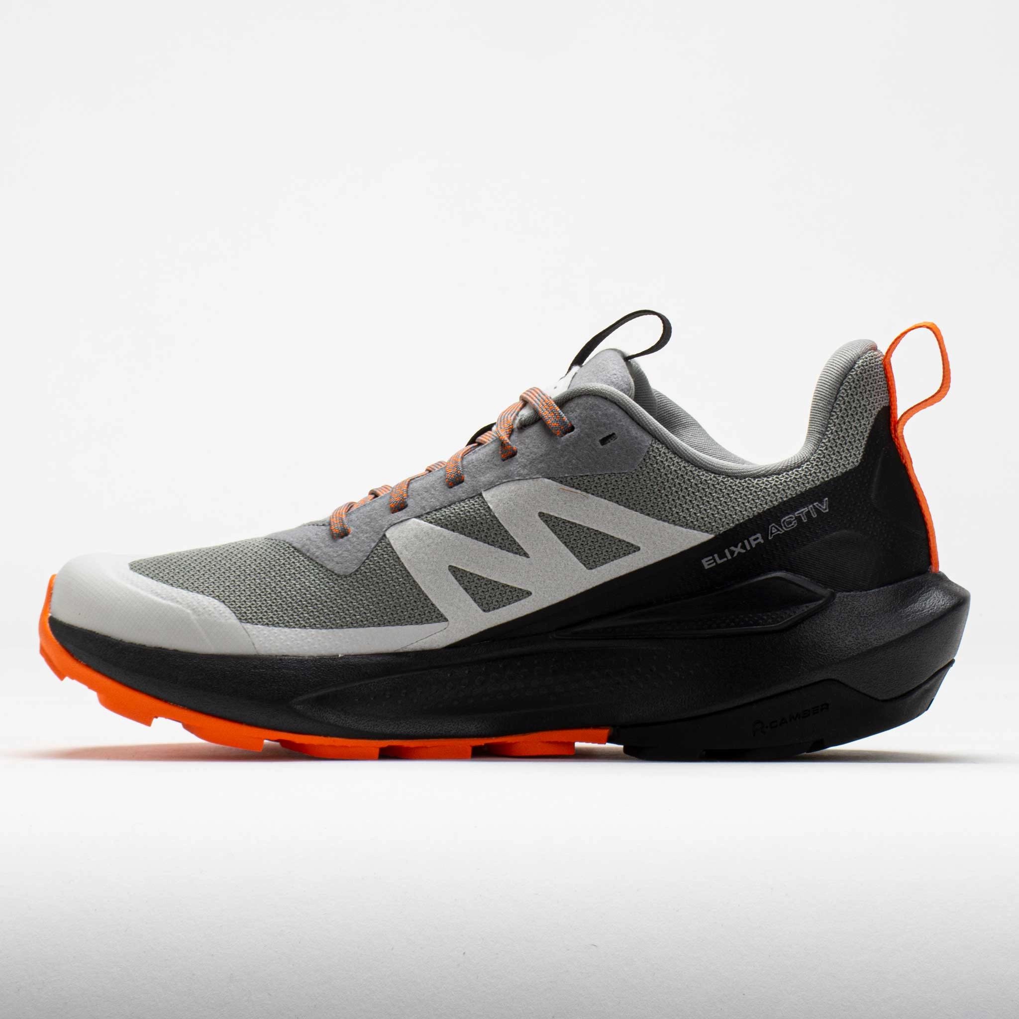 suede - upper shoes Salomon Elixir Activ GTX Men's  Sharkskin/Phantom/Dragon Fire