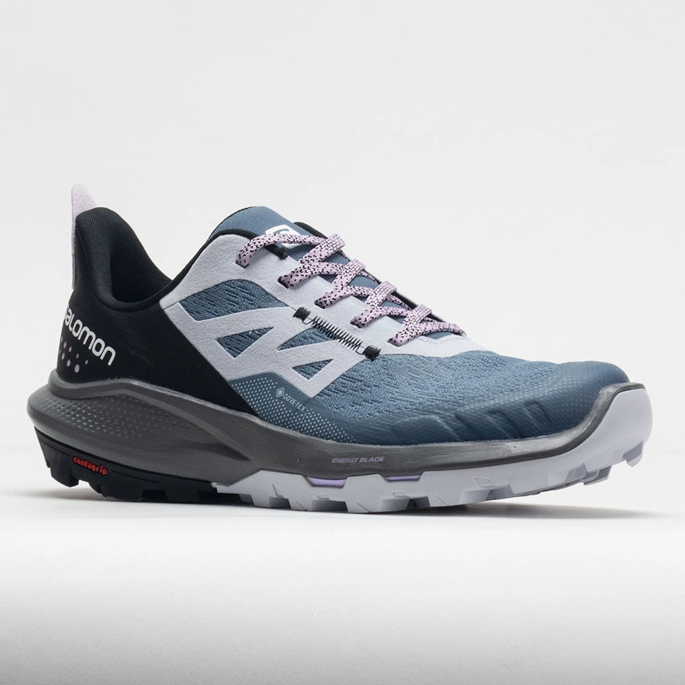 post - run stretch Salomon Outpulse GTX Women's  China Blue/Artic Ice/Orchid Bloom