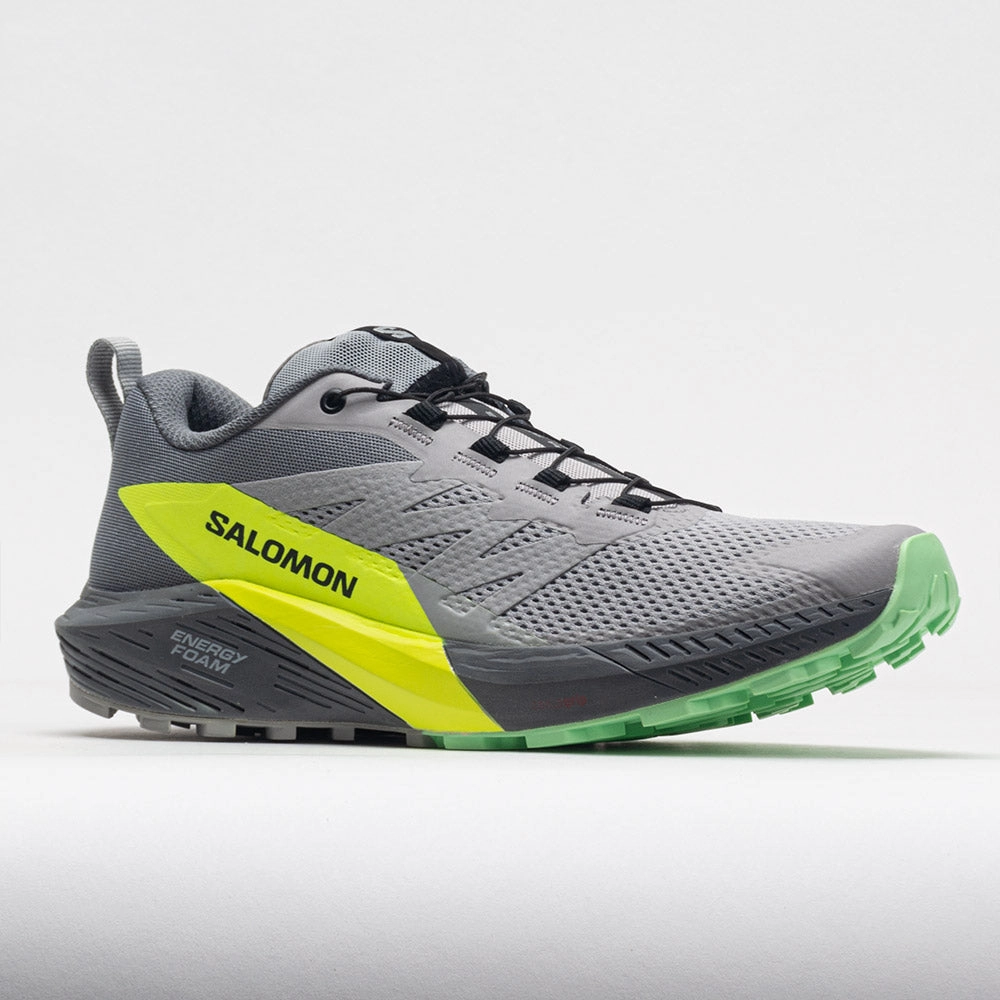Salomon Sense Ride 5 Men's  Alloy/Quiet Shade/Safety Yellow removable - insole shoes traction - enhanced shoes