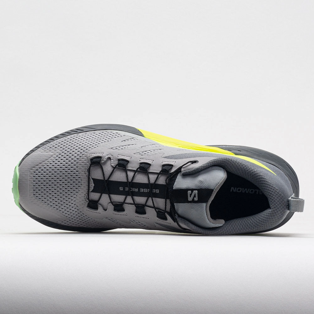 Salomon Sense Ride 5 Men's  Alloy/Quiet Shade/Safety Yellow cold - weather cushioning shoes