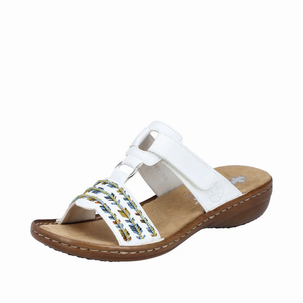 No-Fuss Wear 60867-80 White Multi Velcro Slide