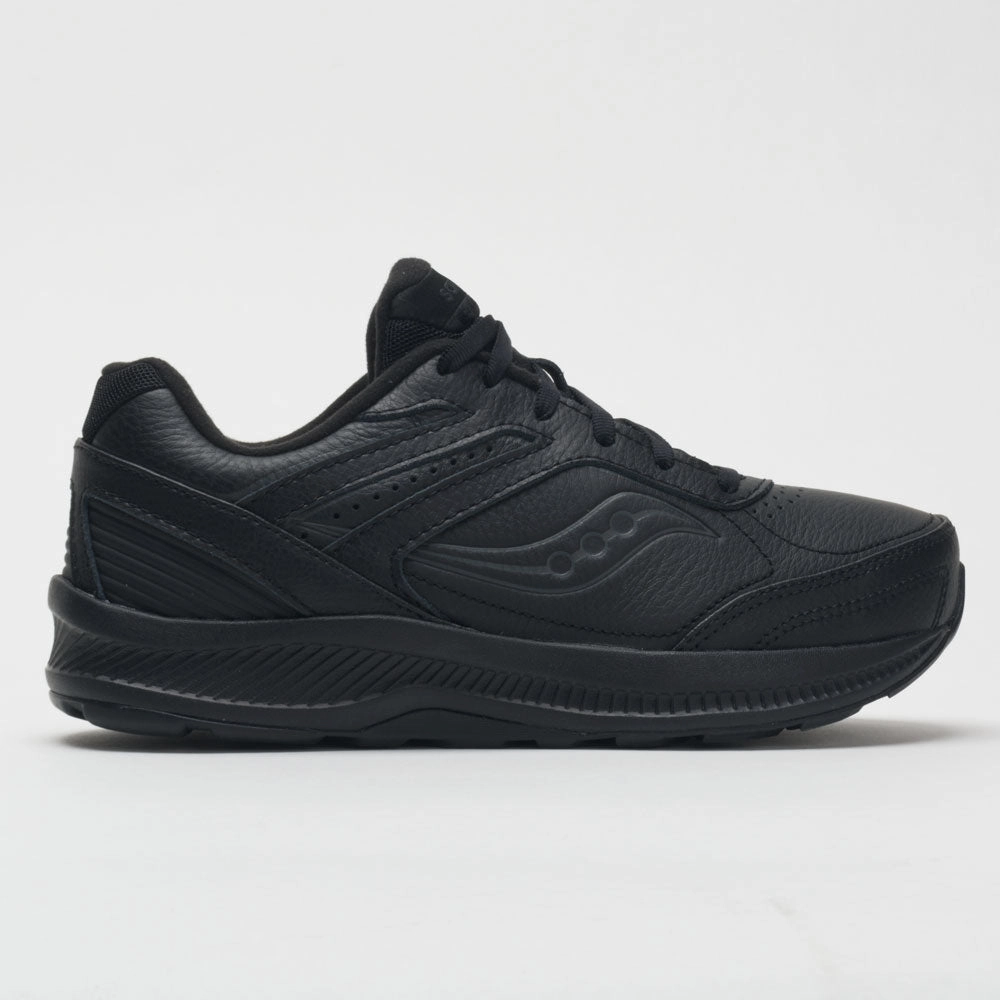 leather upper durability Saucony Echelon Walker 3 Women's  Black
