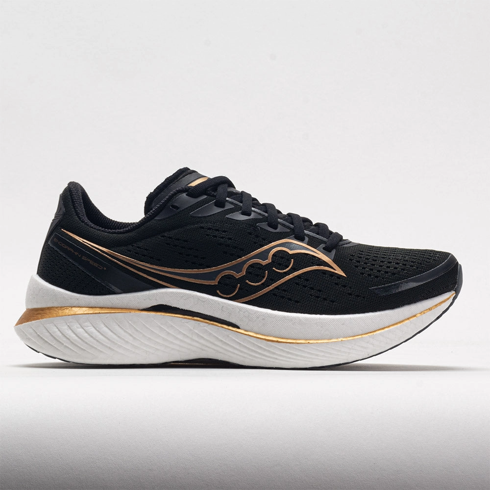 Saucony Endorphin Speed 3 Men's  Black/Goldstruck Breathable Upper Shoes water - sports running shoes