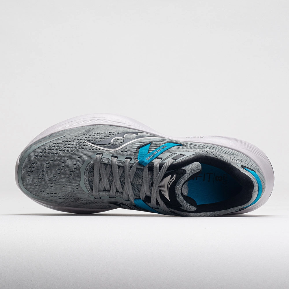 Saucony Guide 16 Men's  Concrete/ViZiBlue high - arched foot shoe adjustment