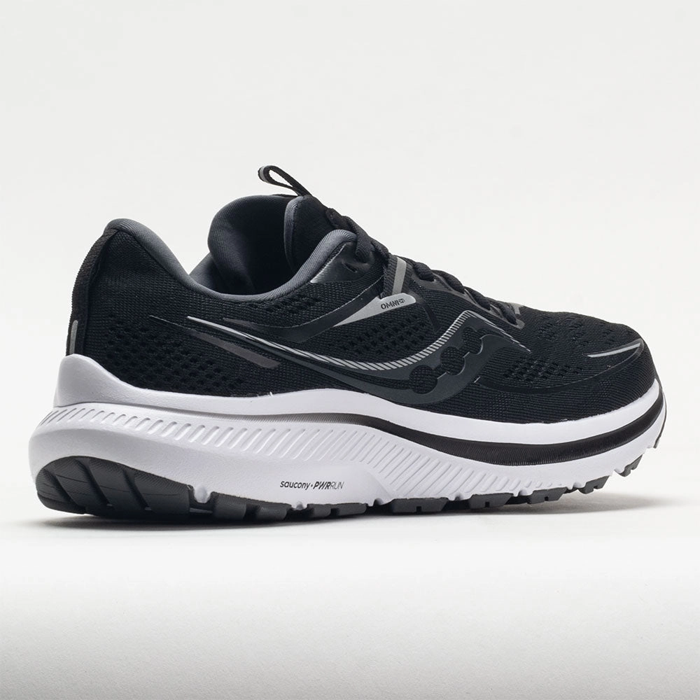 running in a beach area shoes Saucony Omni 21 Men's  Black/White