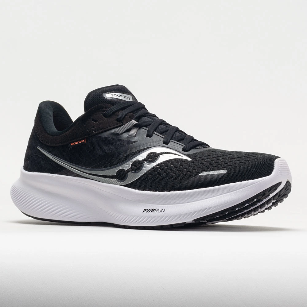 Saucony Ride 16 Men's  Black/White material - innovation running in a cave area shoes