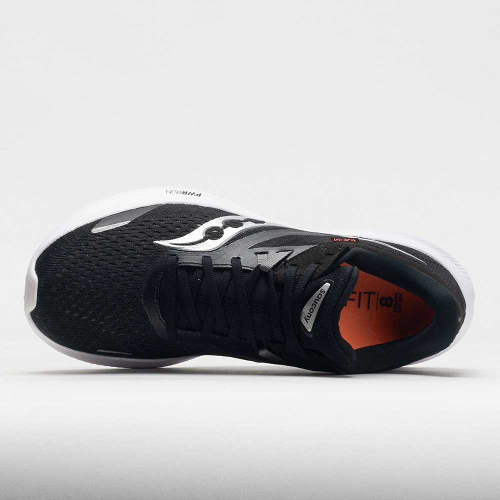 synthetic strength running in a desert area Saucony Ride 16 Men's  Black/White