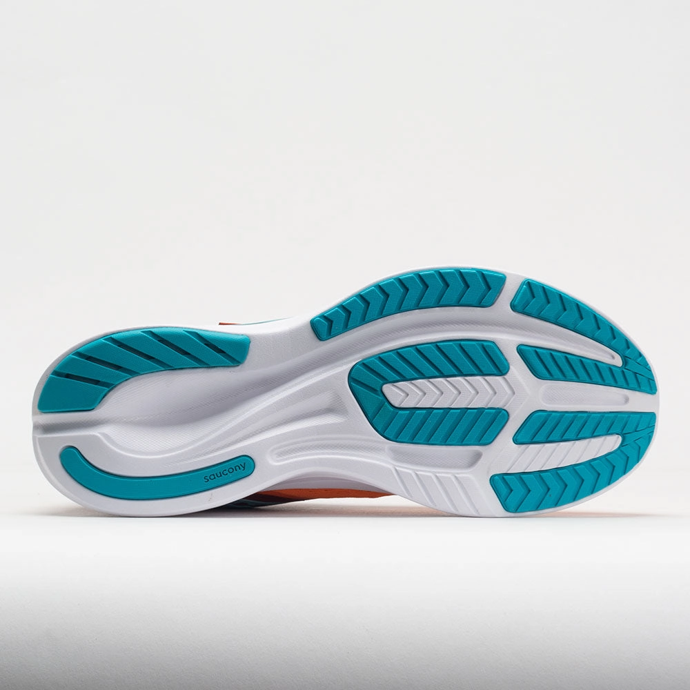 uneven - terrain shoes running on a wooden track shoes Saucony Ride 16 Men's  Marigold/Lava