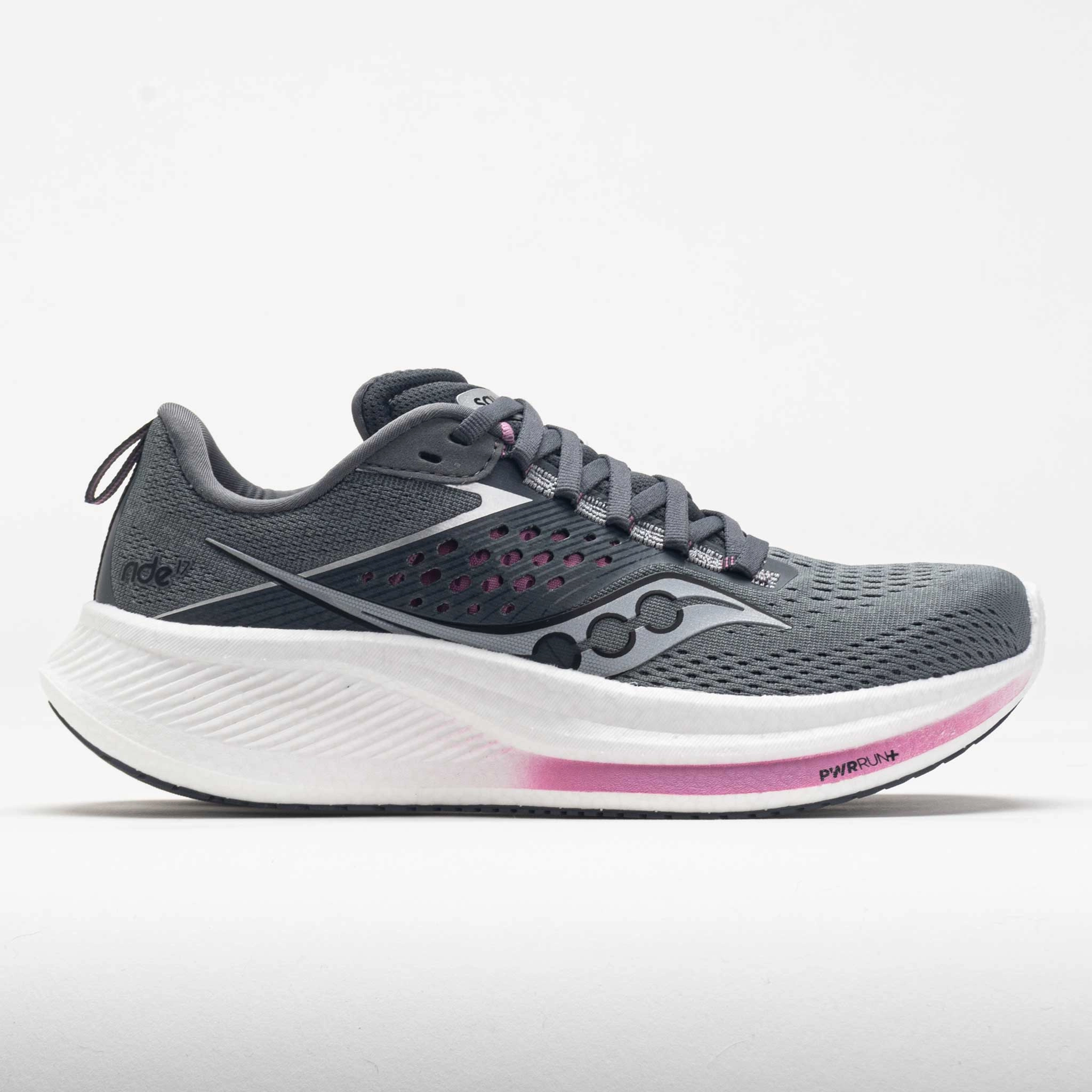 Fitness Tracker Compatibility no - tie laces Saucony Ride 17 Women's  Cinder/Orchid
