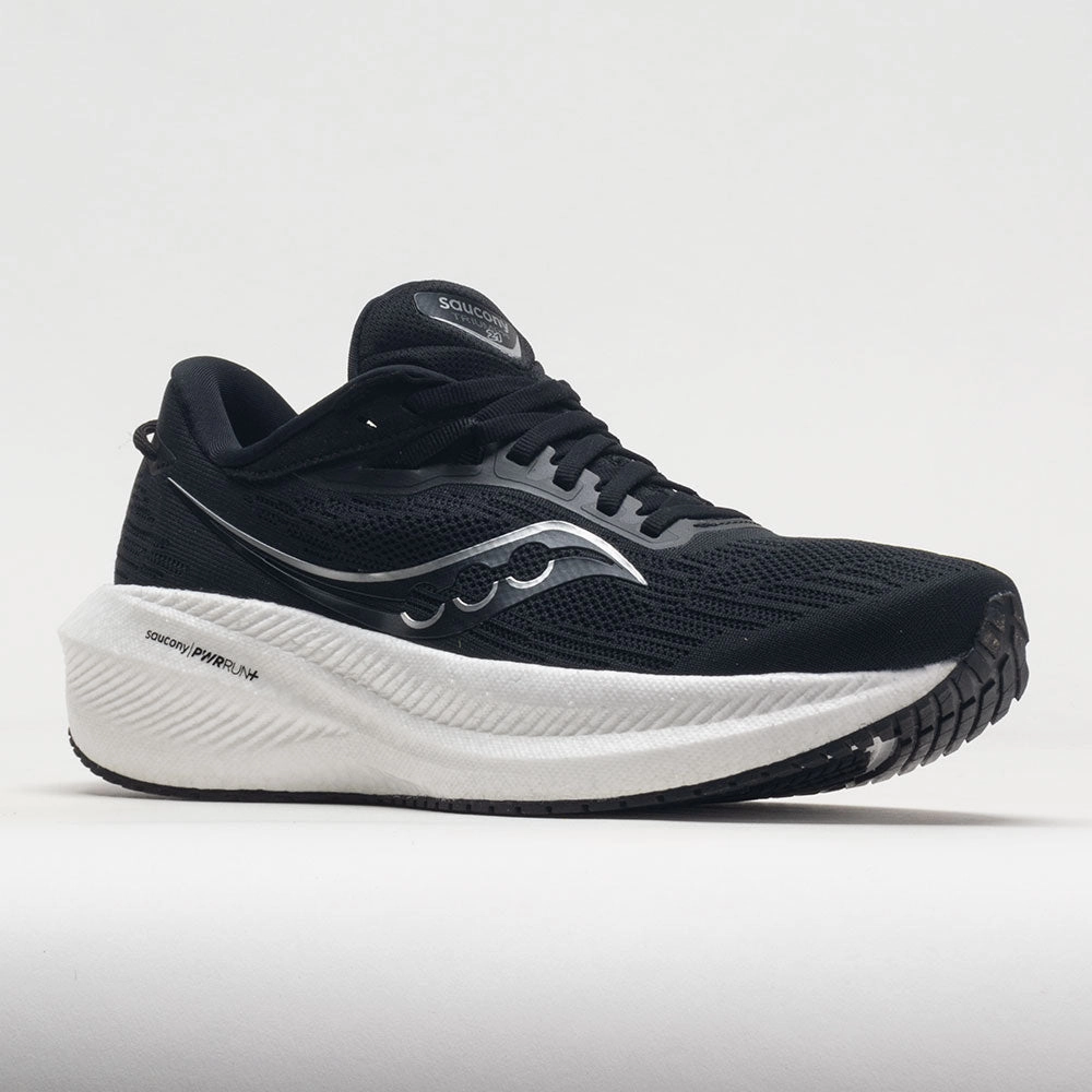 Saucony Triumph 21 Women's  Black/White running on concrete shoes narrow - toe box shoes