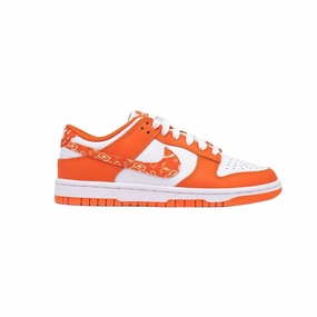 Microfiber Overlay Balanced Step Women's Nike Dunk Low, Orange Paisley