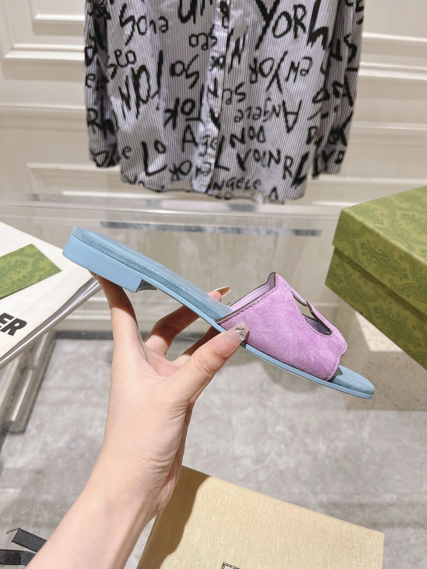 Stone Glow Day Glam SE1394 GC Silde Sandals / Size5-11