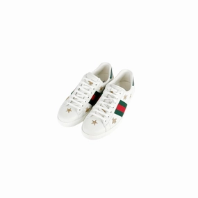 Gucci White Bee & Star New Ace Sneakers Size Mens 8.5 / Womens 10.5-11 Memory Foam Insole Layer Moisture Wicking Lining