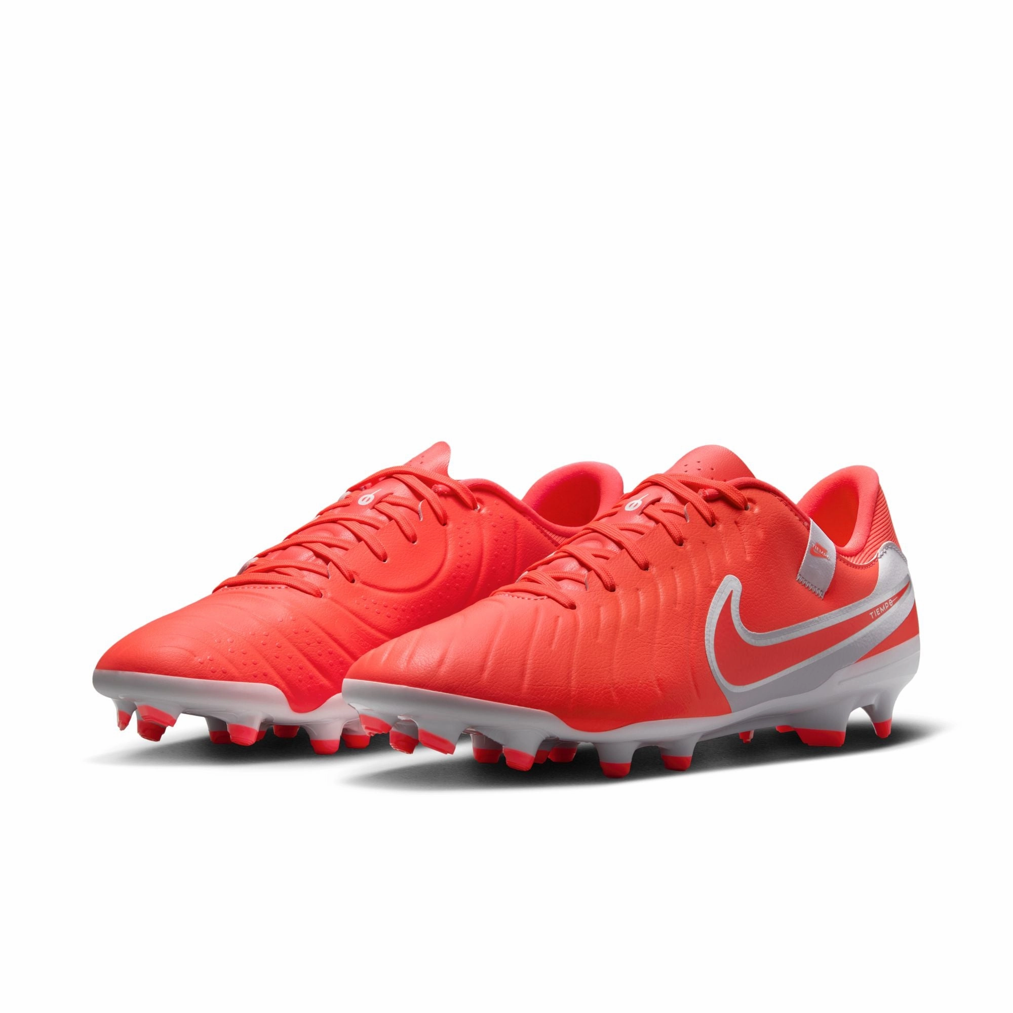 Nike Tiempo Legend 10 Academy FG Firm Ground Soccer Cleats - Hot Lava/ White Abrasion Guard