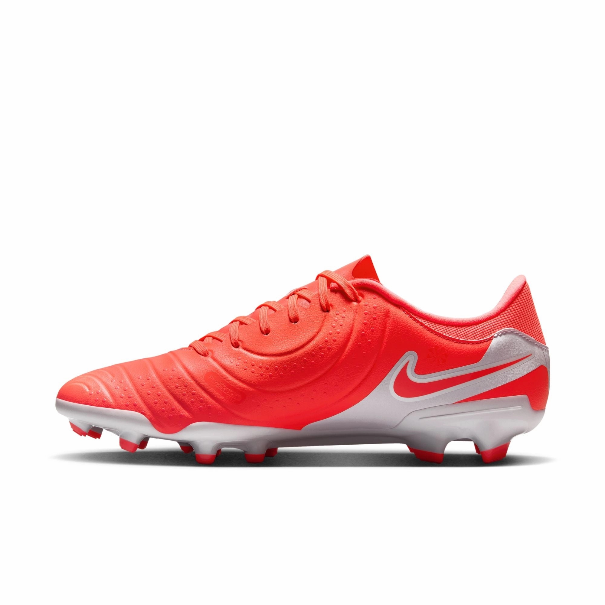 Nike Tiempo Legend 10 Academy FG Firm Ground Soccer Cleats - Hot Lava/ White Pro Level Full Speed