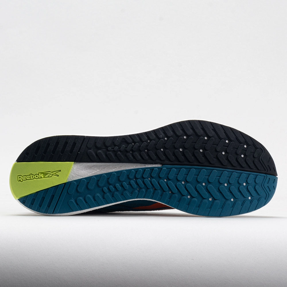 running in fun runs shoes Soft Ride Reebok Floatride Energy Symmetro 2 Mens Steely Blue/Black/Smash Orange