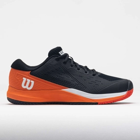 jogging footwear Astounding shock absorption Wilson Rush Pro Ace Men's  Black/Vermillion Orange/White