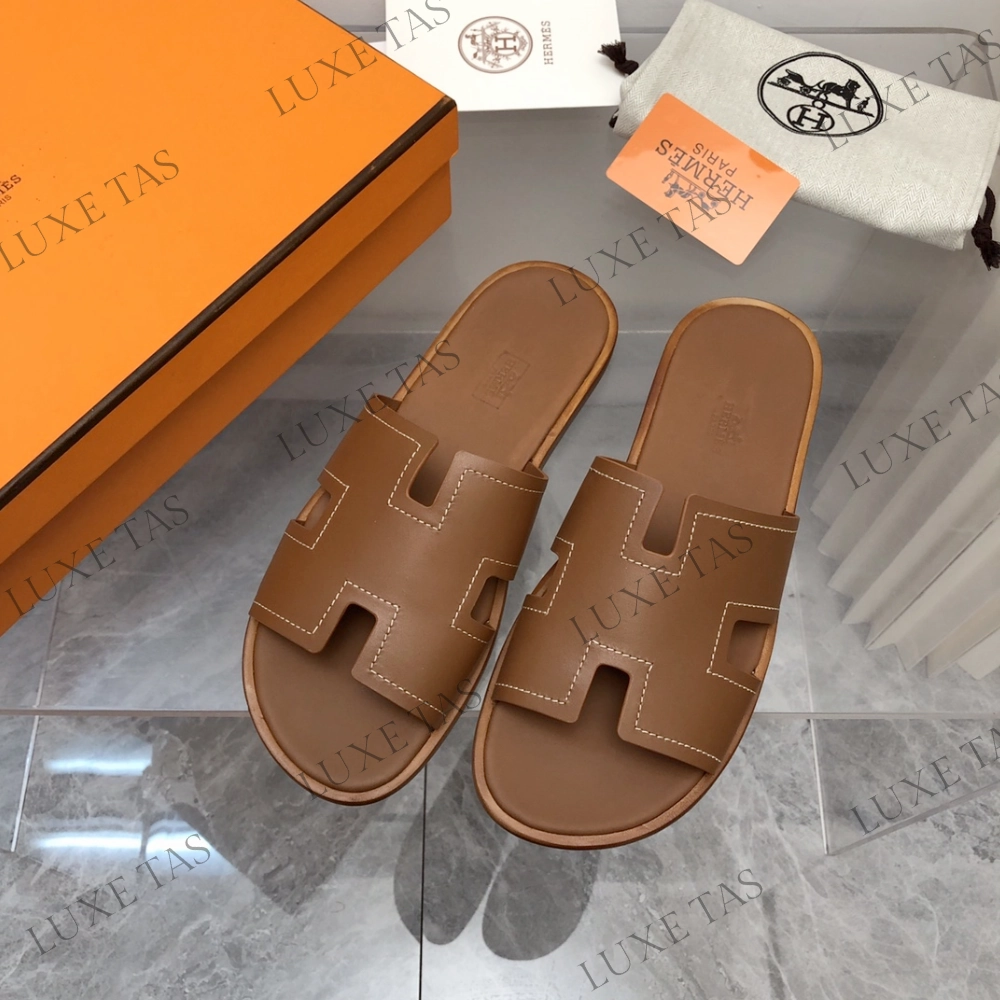 Smooth Surface Coastal Trip Naturel Izmir Sandal Designer Slides & Sandals for Men