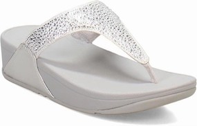 FitFlop Women's LULU Crystal-Mix Toe-Post Sandals Breath Arch