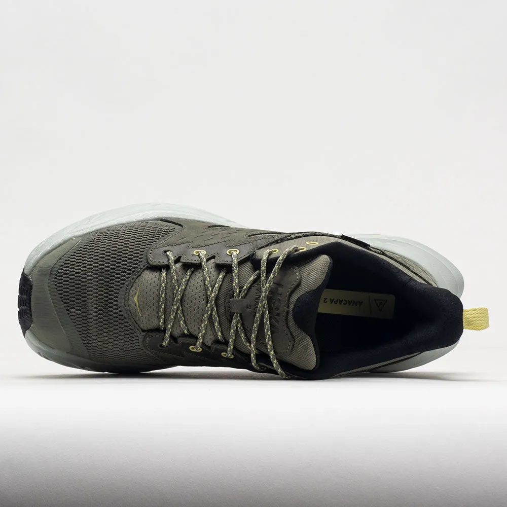 HOKA Anacapa 2 Low GTX Men's  Olive Haze/Mercury camouflage running shoes travel - friendly shoe perk