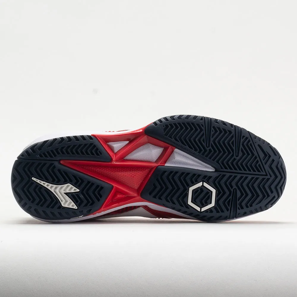 Diadora B.Icon 2 Junior  Blue Corsair/White/Fiery Red stain - resistant shoe feature Minimal Look