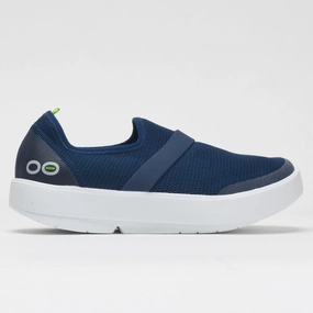 low - top running shoes Night running safety OOFOS OOmg Low Women's  White/Navy