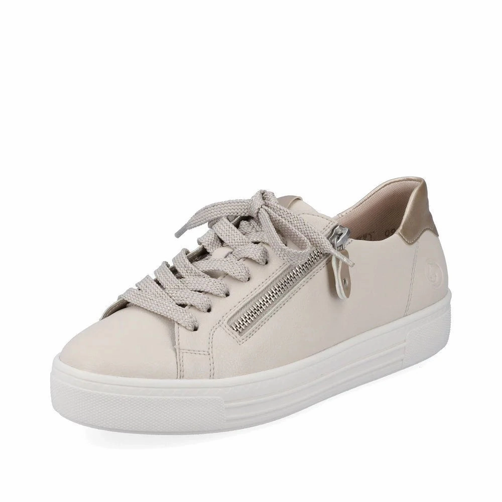 D0903-61 Beige Sneaker Zip Built For Walk Walking Essential