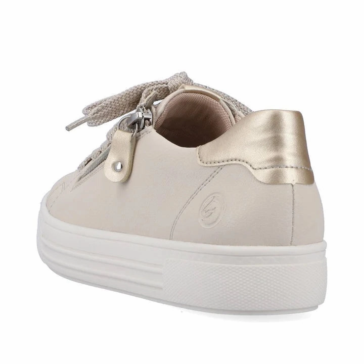 D0903-61 Beige Sneaker Zip SoftMaterial