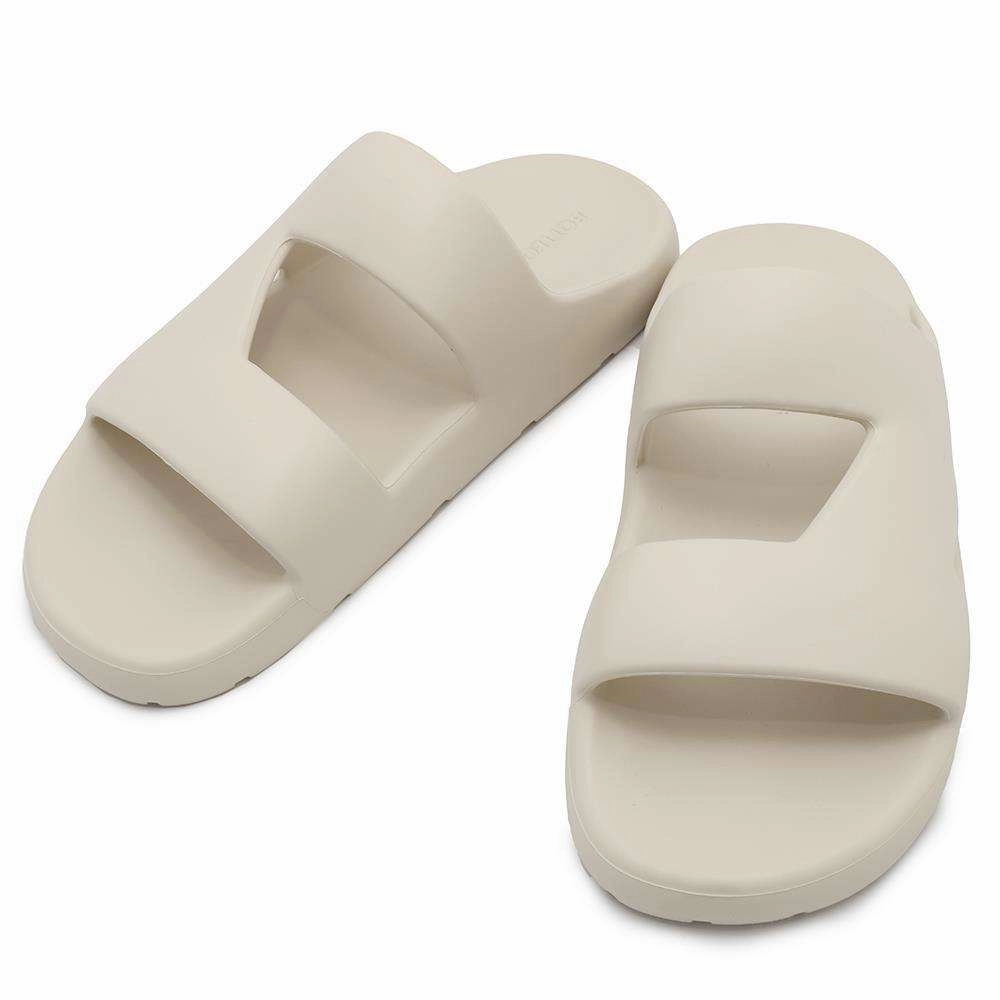Versatile Casual Footwear No-Fuss Wear Bottega Veneta Sandals Band Slides Ivory690103 Rubber Size 41