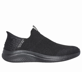 Men's Slip-Ins: Ultra Flex 3.0 - Smooth Step Black Wedge Heel