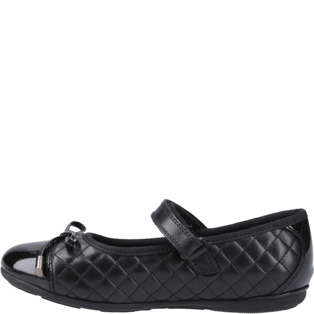 Weekend Chill Hush Puppies Lottie Quilt Ballerina Junior School Shoes