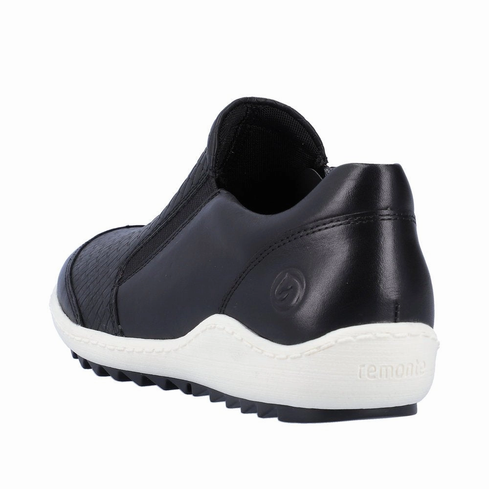 Minimal Style R1433-01 Black Side Zip