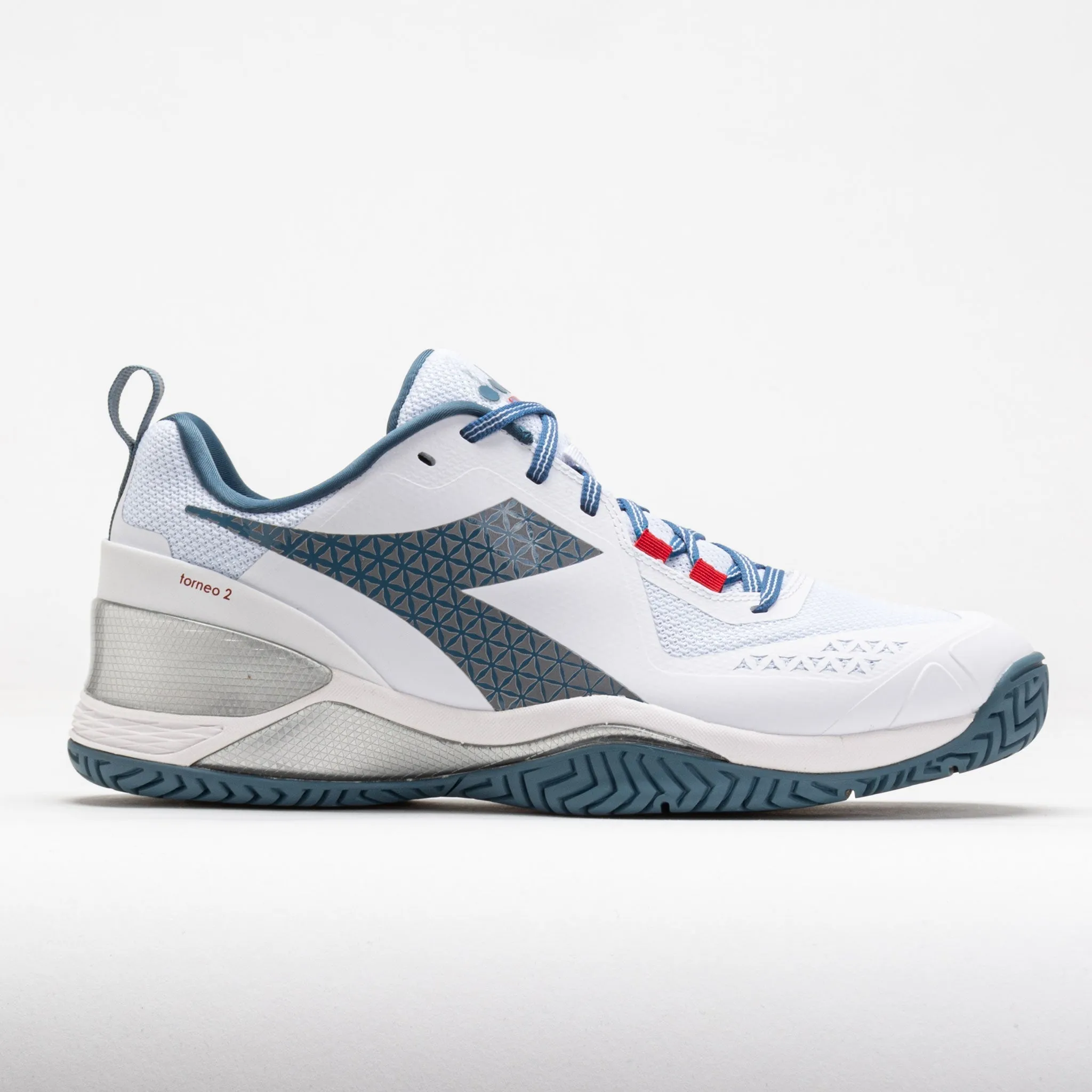Diadora Blushield Torneo 2 AG Men's  White/Oceanview/Salsa comfortable wearing experience shoes