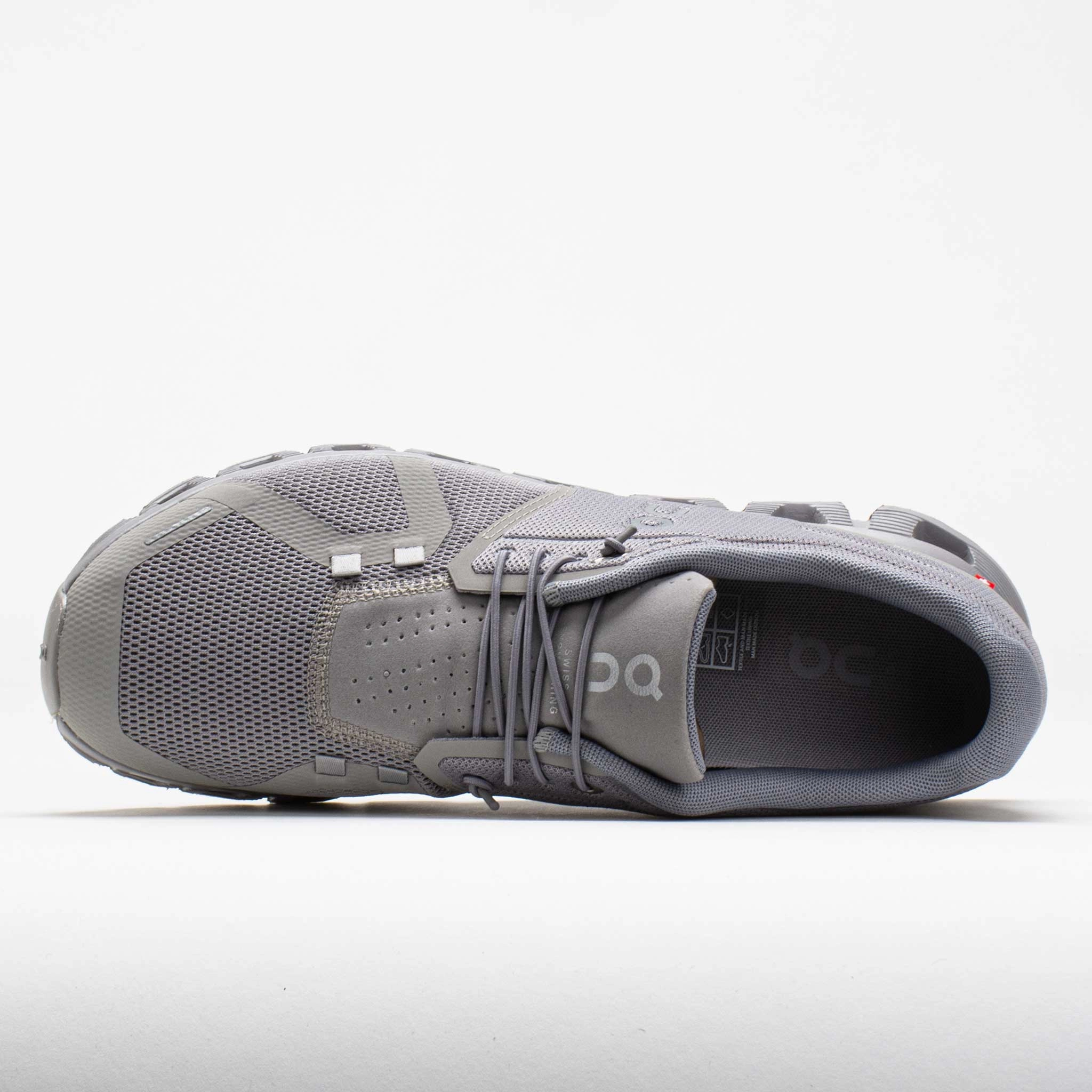 On Cloud 5 Men's  Fog/Alloy cleated shoes running in a track meet shoes