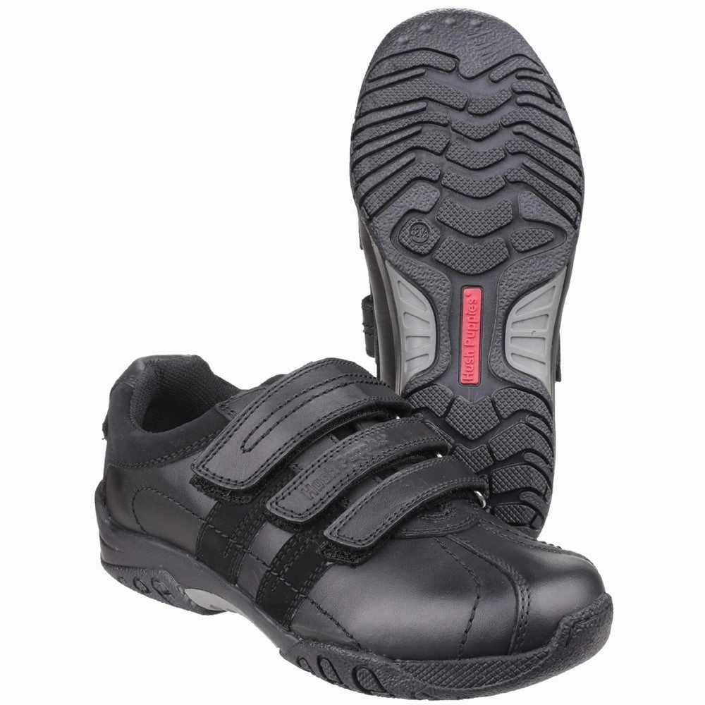 Memory Foam Street Glide Hush Puppies Seb Junior School Shoe