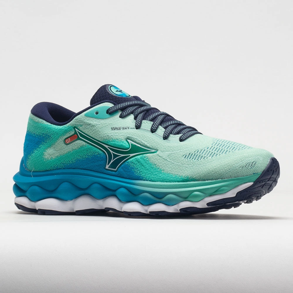 All - Around Performance running for a new experience Mizuno Wave Sky 7 Women's  Beveled Glass/White