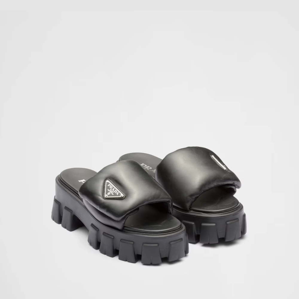 Soft Padded Nappa Leather Sandals Designer Slides & Sandals for Women Classic Style