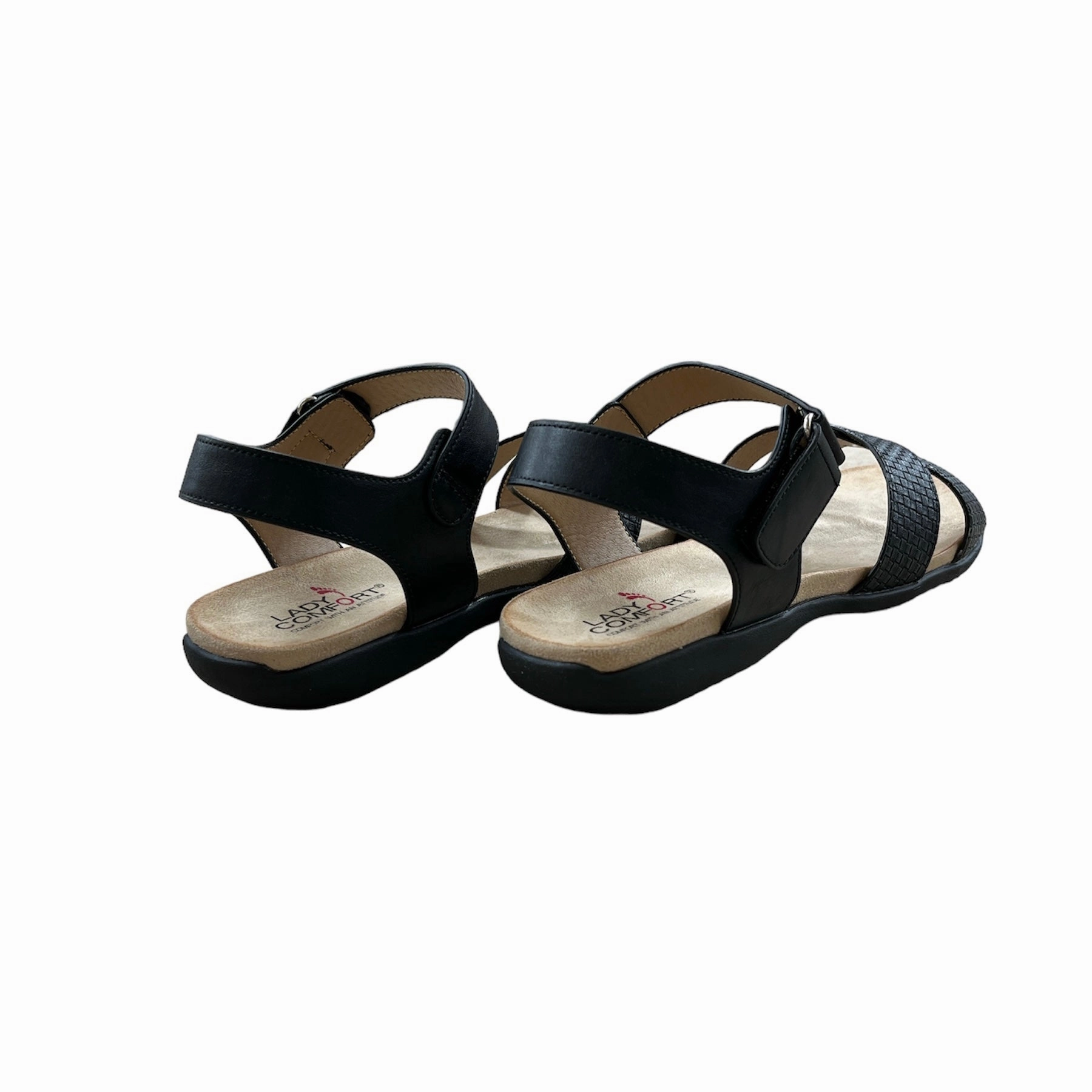 Stylish Travel Flats Rose-01W Black