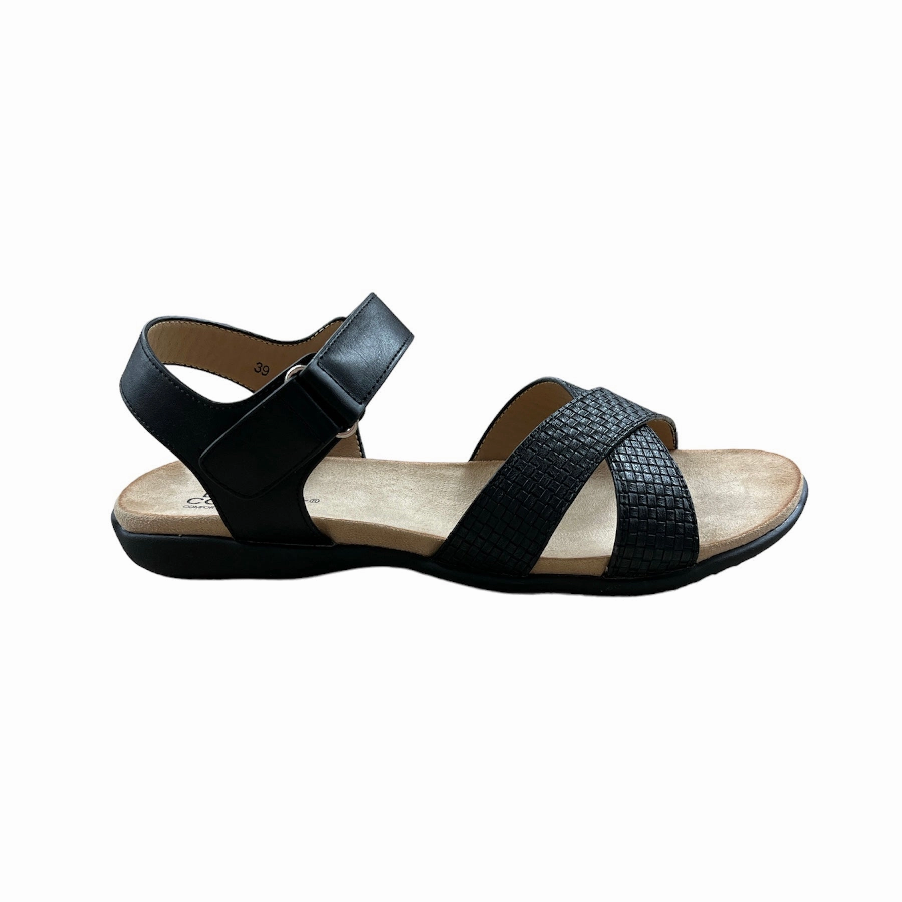 Rose-01W Black Casual Sandals for Every Day