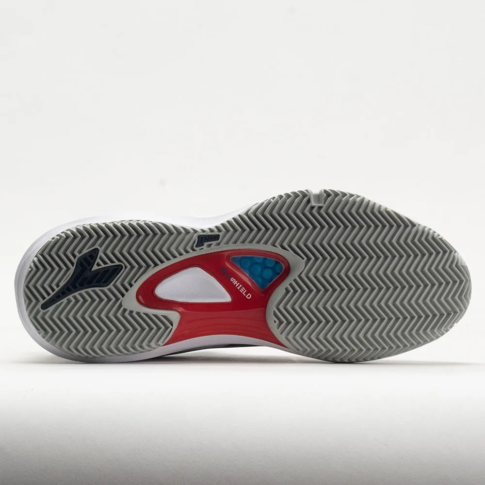 Diadora Speed Blushield Fly 4  Clay Men's  White/Blue Corsair/Fiery Red snowy - day shoes Secure fit