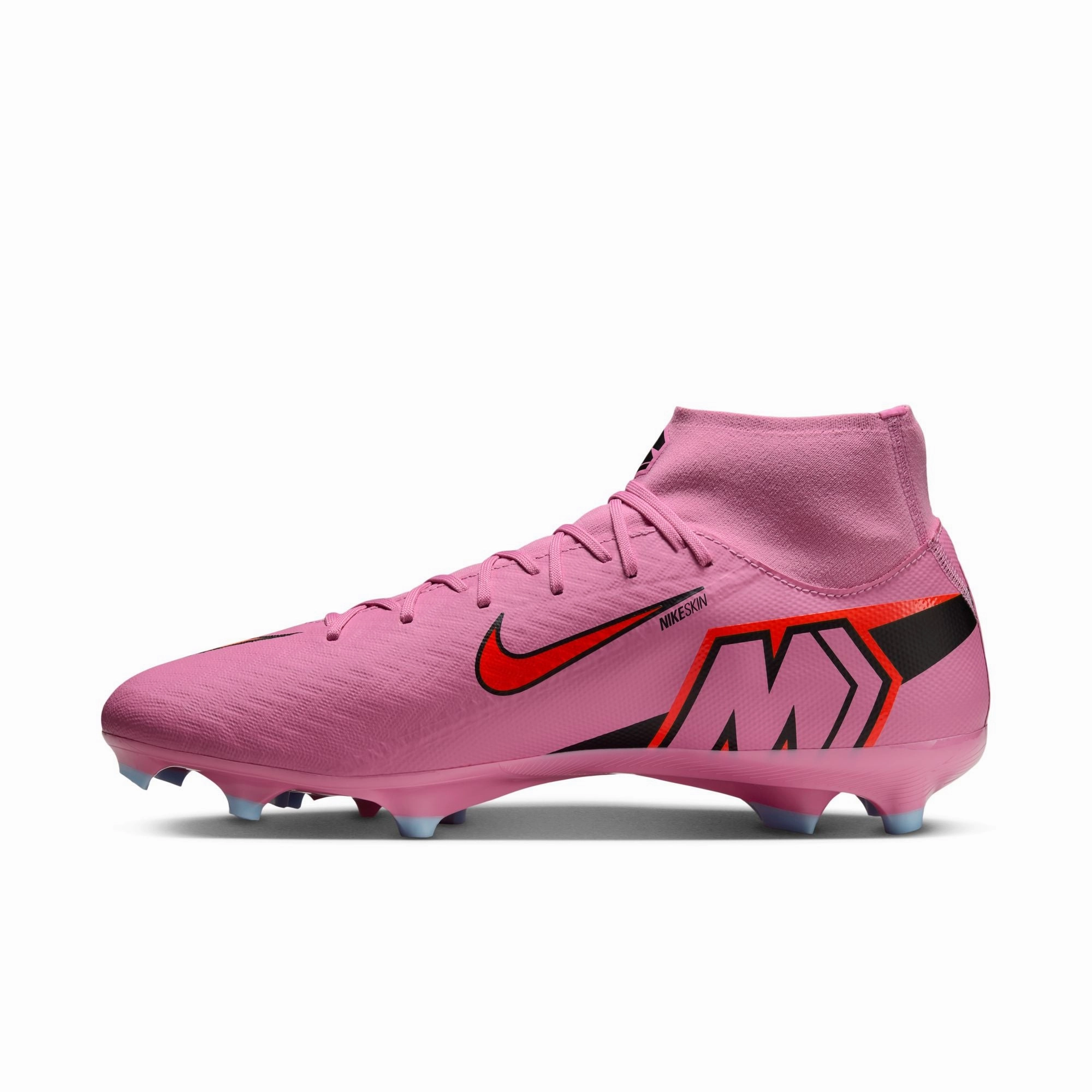 Nike Air Zoom Mercurial Superfly 10 Academy FG Firm Soccer Shoes - Magic Flamingo/ Black Total Crimson Fast Acceleration