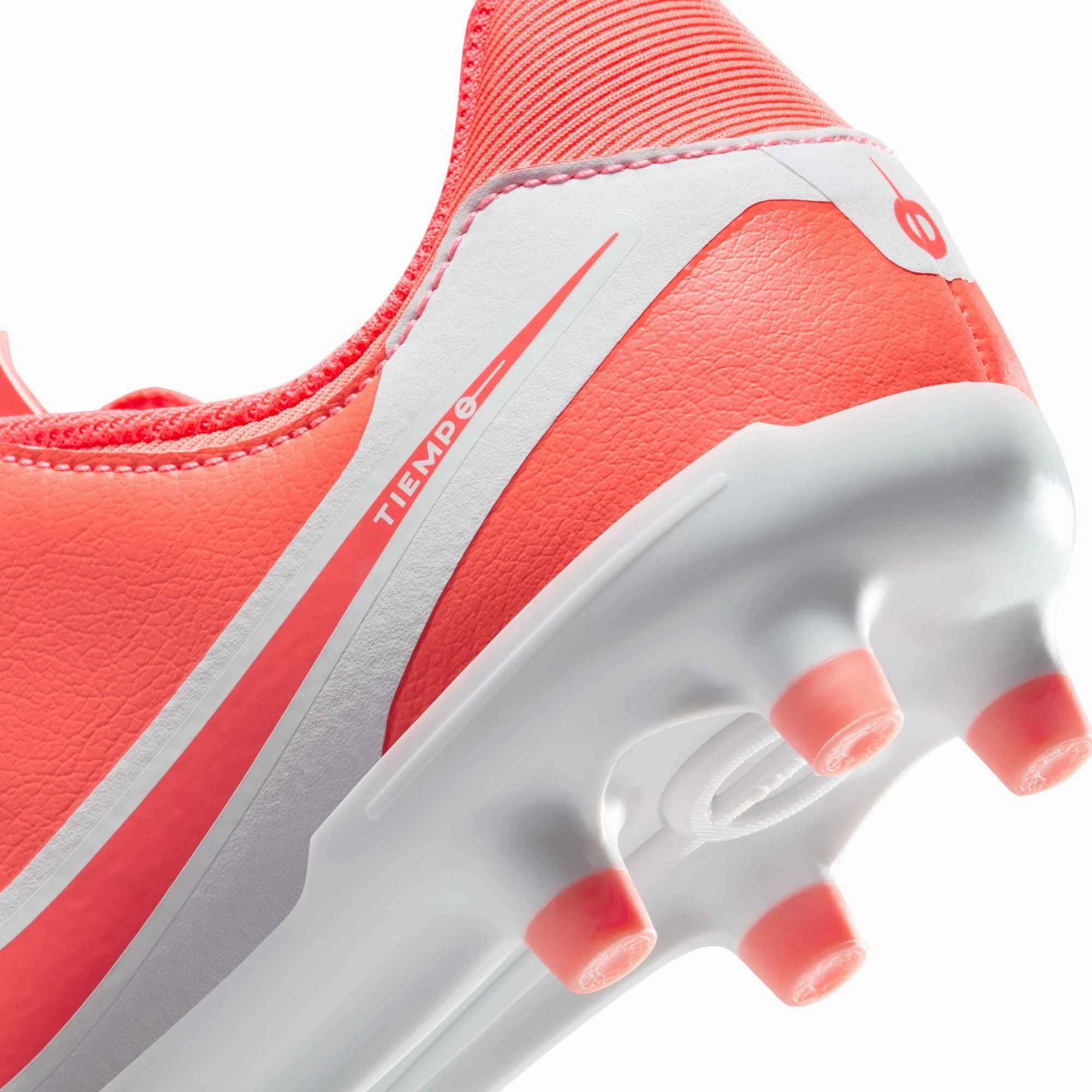 Step Drive Nike Junior Tiempo Legend 10 Academy FG Firm Ground Soccer Shoes -Hot Lava/White