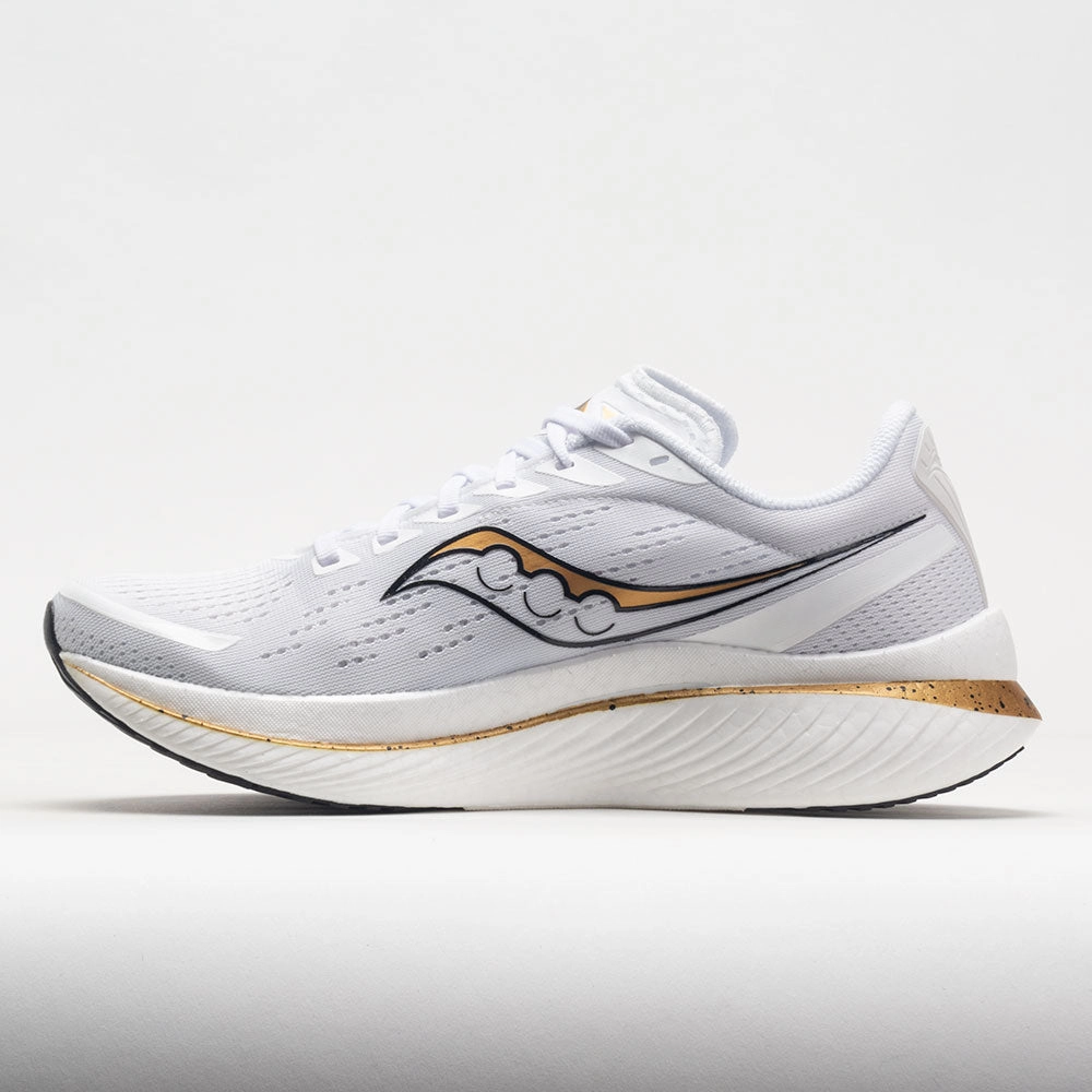 ankle - support rigid insole shoes Saucony Endorphin Speed 3 Men's  White/Gold