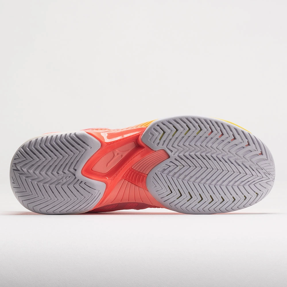 Minimalist Design Sweat Resistant Mizuno Wave Exceed Tour 5 AC Women's  Candy Coral/Snow White